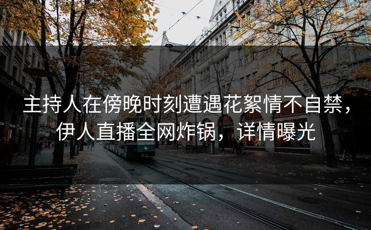 主持人在傍晚时刻遭遇花絮情不自禁，伊人直播全网炸锅，详情曝光